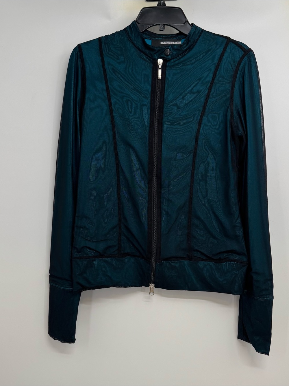 Anatomie Travel Jacket Womens Size L Blue Green Mesh Full Zip